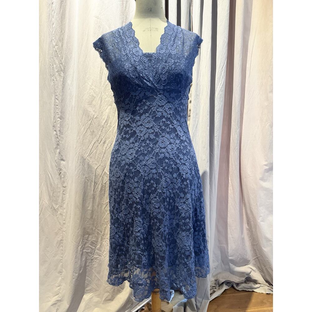 Ann Ferriday Vintage Silk Trimmed Stretch Lace Dress M Unworn